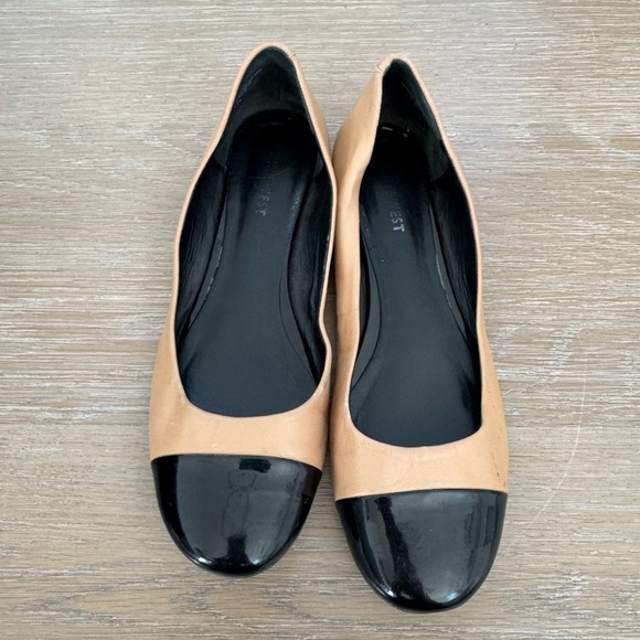 Nine West women’s cap toe camel brown & black ballets flats shoes size 7.5 - Picture 4 of 7